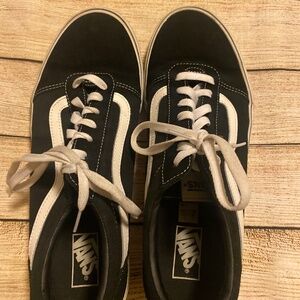 Black and White Vans Size 13- Used